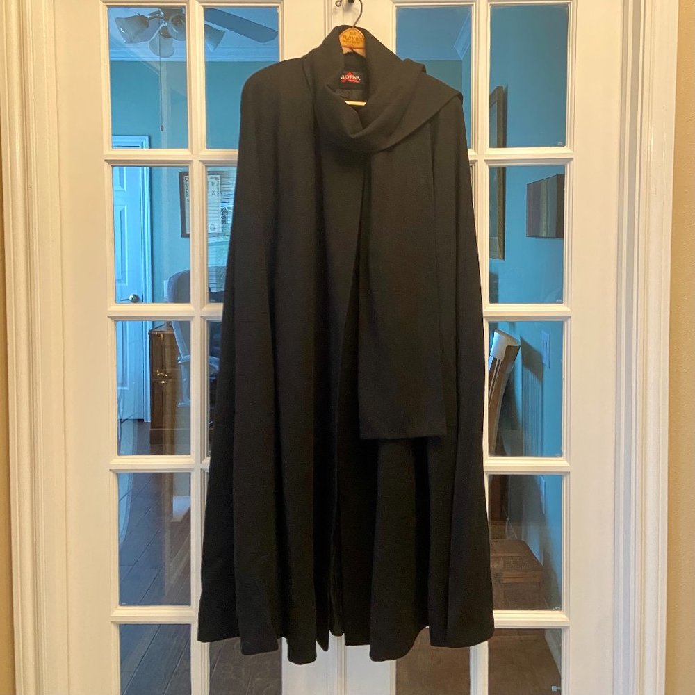 Black Wool Cape